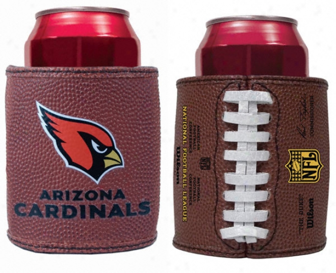 Arizona Cardinals Authentic Football Grip Can Koozie - Set Of 2