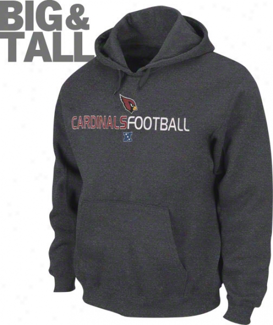 Arizona Cardinals Big & Tall Charcoal First & Goal Iv Cucullate Sweatshirt