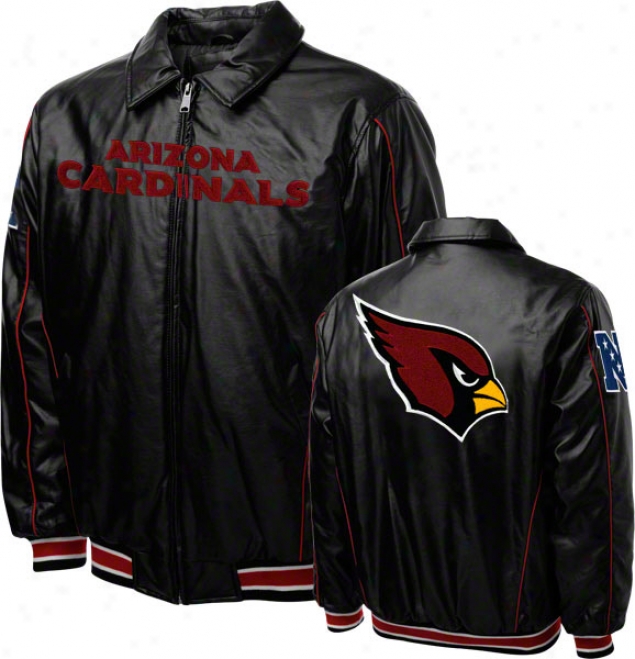 Arizona Cardinals Faxu Leather Full-zip Varskty Jacket