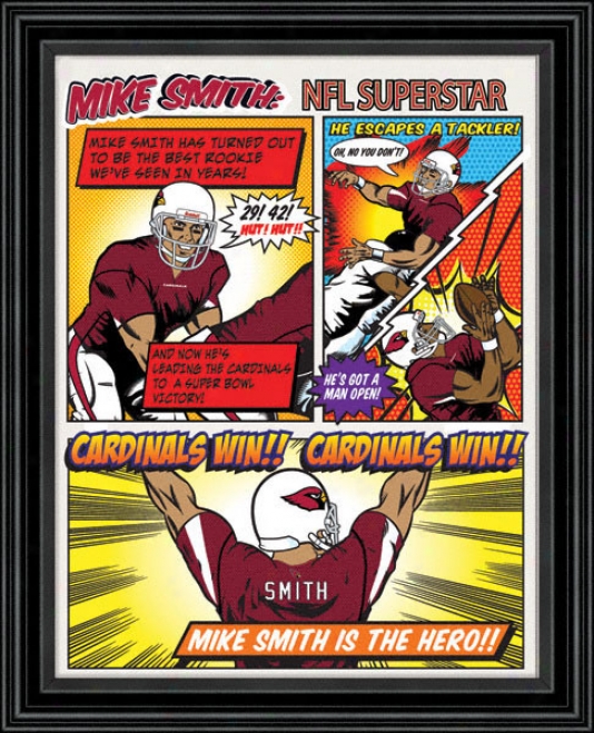 Arizona Cardinals Personalized Cartoon Print