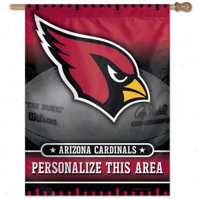 Arizona Cardinals Personalized Vertical Flag: 27x37 Banner