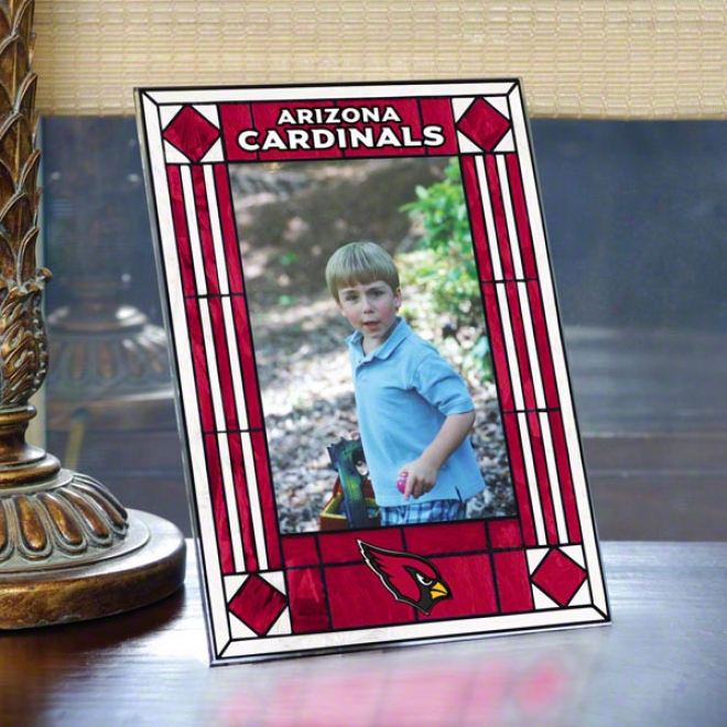 Ariznna Cardinals Picture Frame: Vertical Glass Fabricate