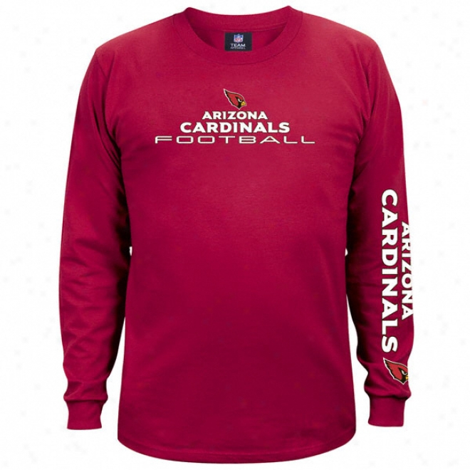 Arizona Cardinals Red Team Shine Long Sleeve T-shirt