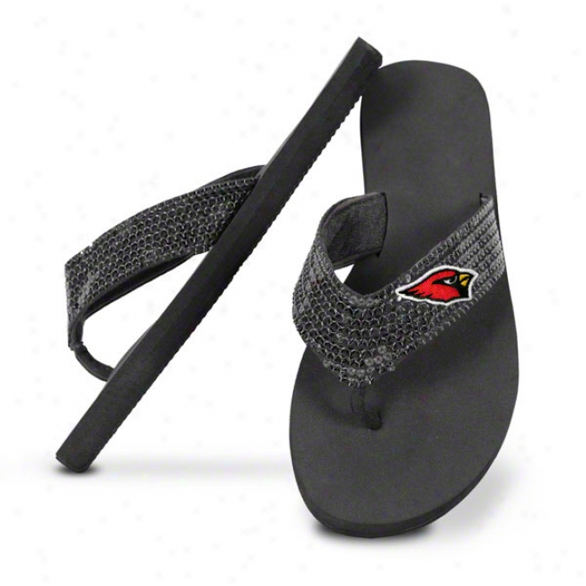 Arizona Cardinals Women's Sequin Strap Flip Floops