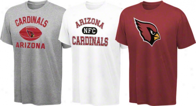 Arizona Cardinals Youth Rex, White, Grey 3-tee Combo Pack