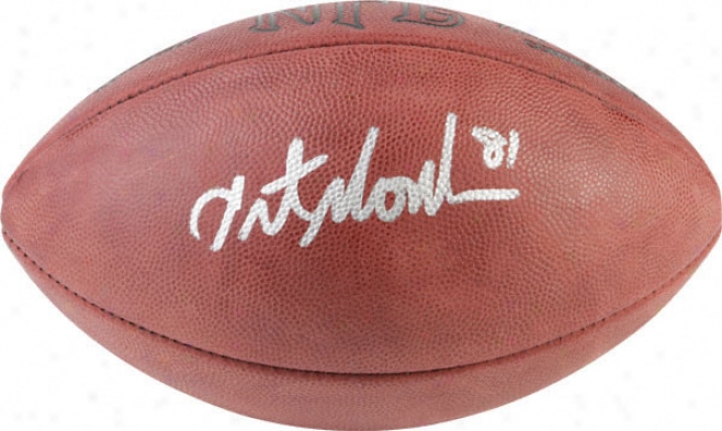 Art Monk Autographed Football  Details: Washington Redskins, Wilson Nfl Gqme Football