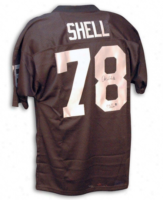 Art Shell Autographed Black Throwback Jersey