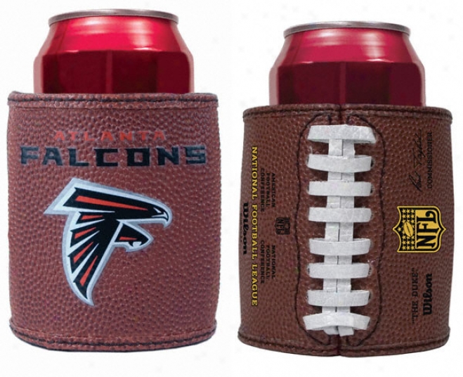 Atlanta Falcons Authentic Football Grip Can Koozie - Set Of 2