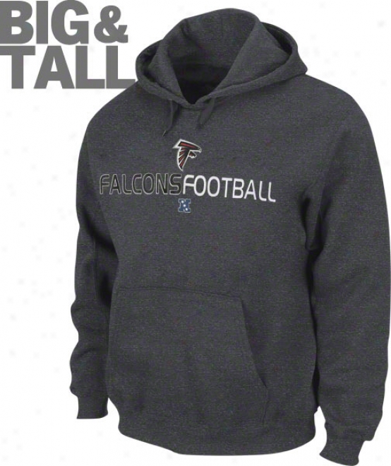 Atlanta Falcond Big & Tall Charcoa lFirst & Goal Iv Hooded Sweatshirt