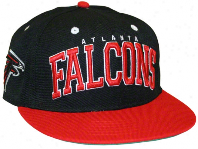 Atlanta Falcons Big Text 2 Tone Flatbill Snapback Hat