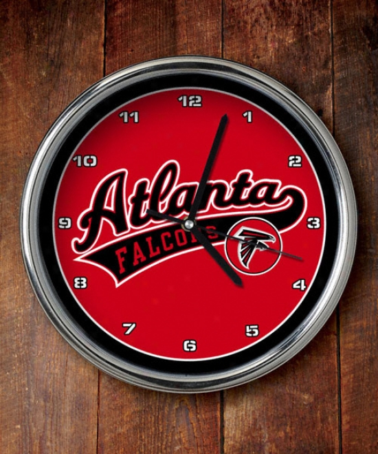 Atlanta Falcons Chrome Clock