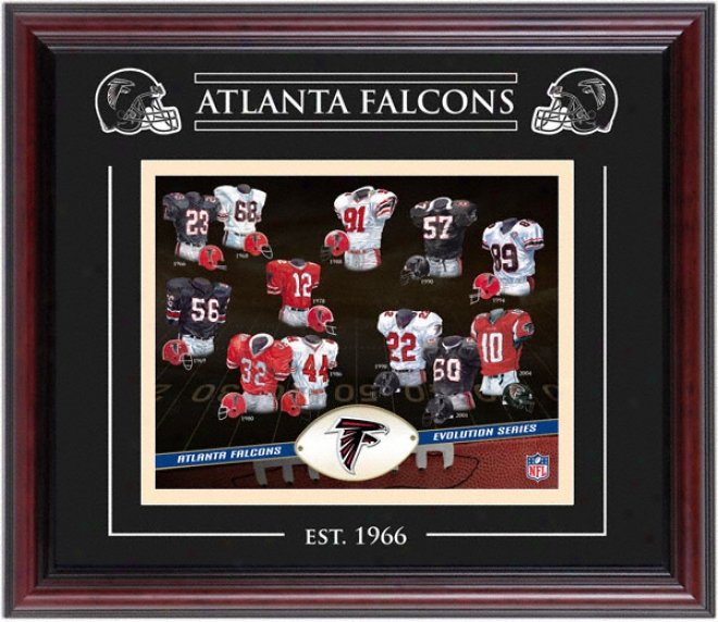 Atlanta Falcons - Evolving - Framed 8x10 Collqge With Laser Etching