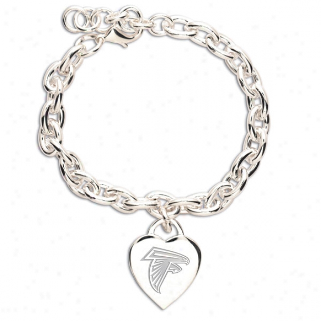 Atlanta Falcons Heart Charm Bracelet