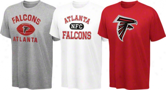 Atlanta Falcons Youth Black, White, Grey 3-tee Combo Pack