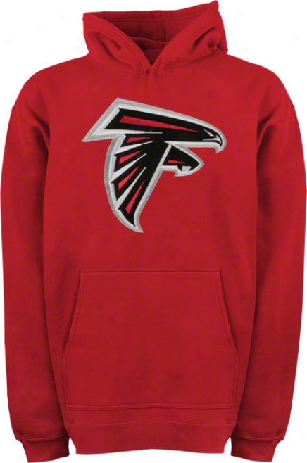 Atlanta Falcons Youth Red Distended Logo Hooded Sweatshirt