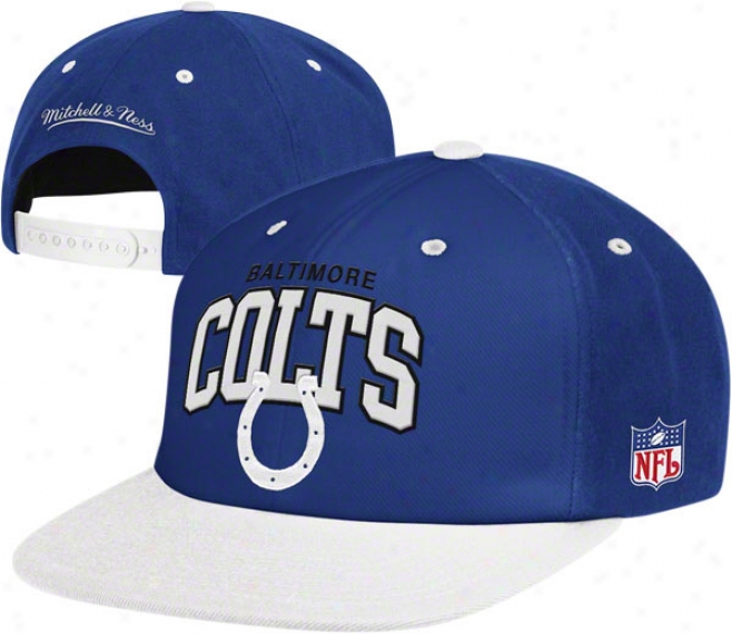 Baltimore Colts Mitchell & Ness Throwback Arch W/logo Snapback Hat