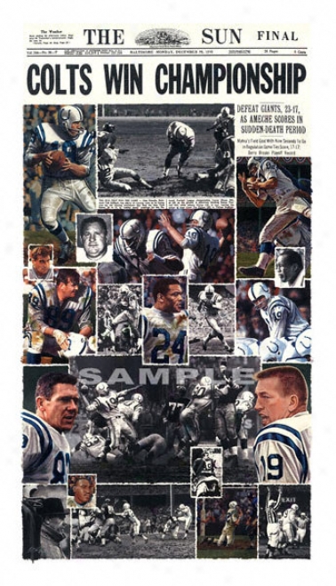 Baltimore Colts - &quotcolts 1958&quot - Large - Unframed Giclee