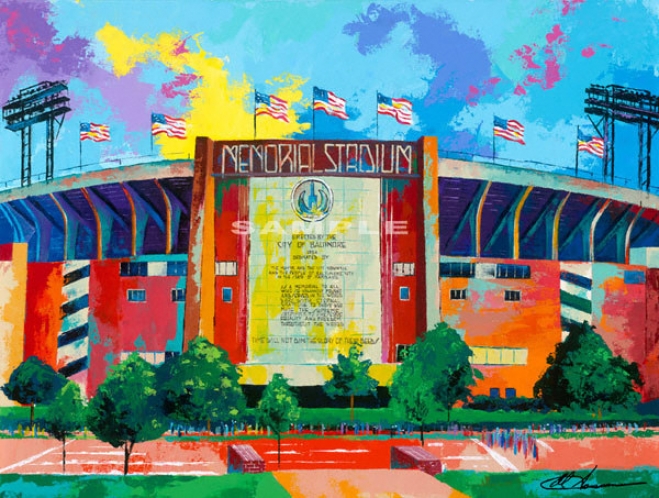 Baltimore Orioles/baltimore Colts - &quotmemroial Stadium&quot - Wall - Unframed Giclee