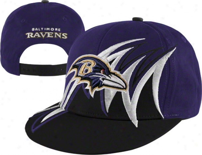 Baltimore Ravens 2 Tone Reverse Slash Snapback Har