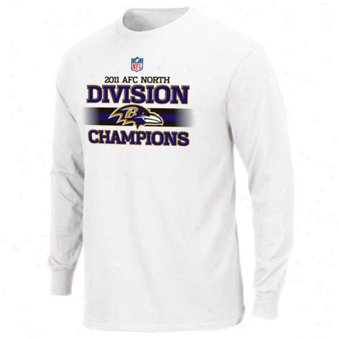 Baltimore Ravens 2011 Afc North Division Champions Official Locker Room Long Sleeve T-shirt