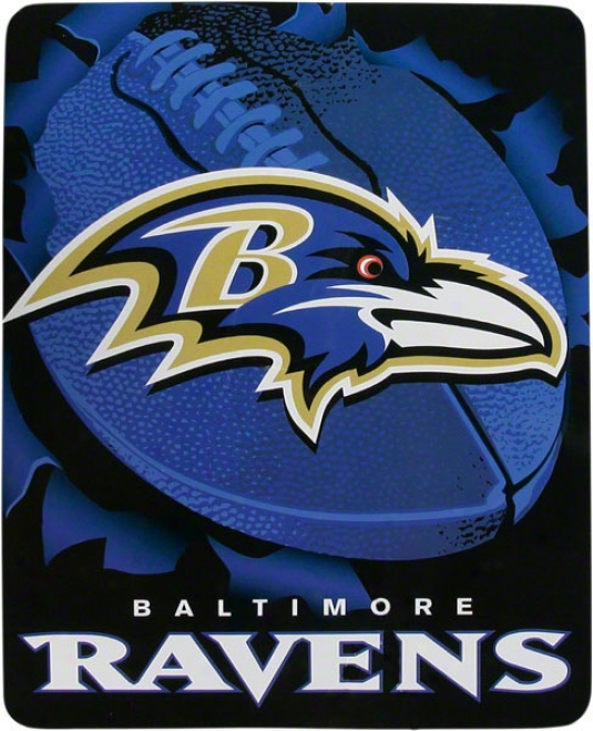 Baltimore Ravens 50x60 Burst Series Sherpa Throw