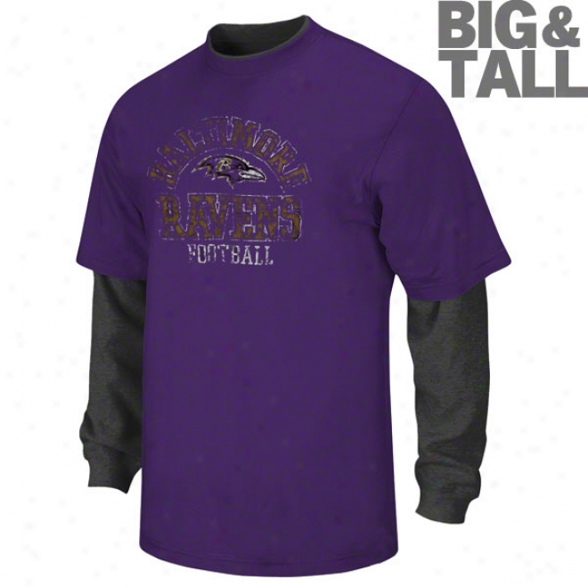 Baltimore Ravens Big & Tall Read & React Long Sleeve 2-fer Shirt