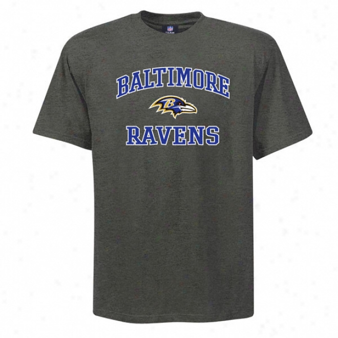 Baltimore Ravens Charcoal Heart And Soul Ii T-shirt