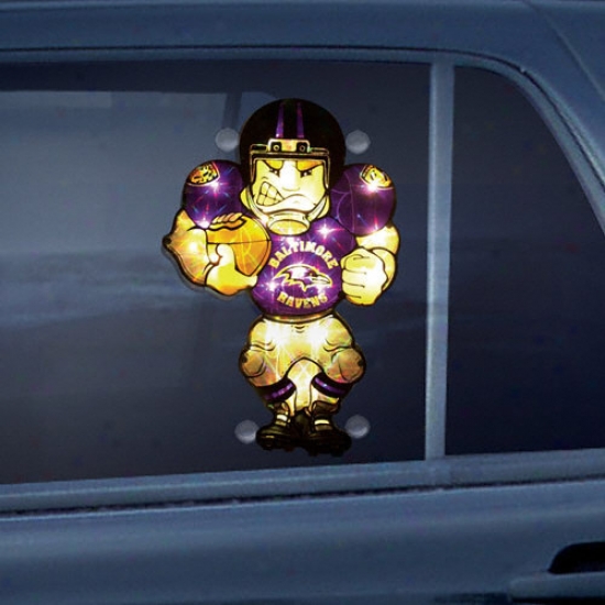 Baltimore Ravens Double Sided Car Window Ligth-up Player