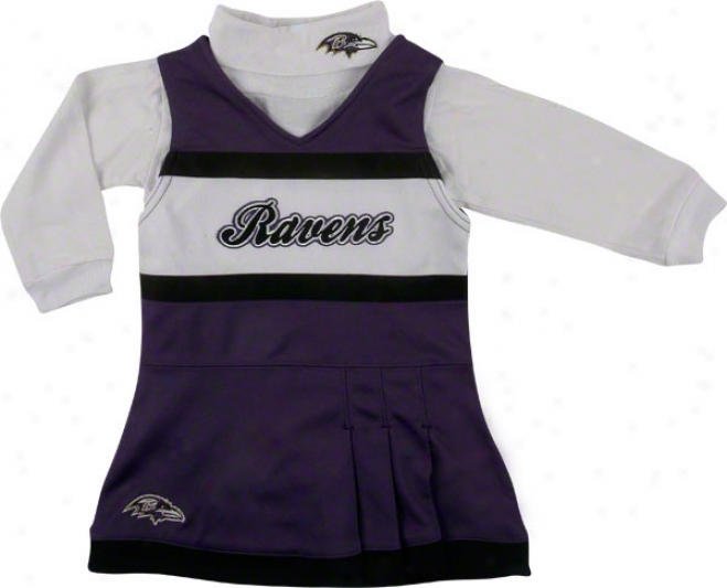 Baltimore Ravens Girl's 4- Jumper Andd Turtleneck Set