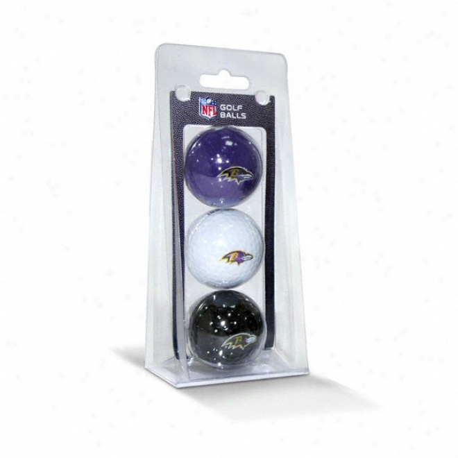 Baltimore Ravens Golf Ball 3 Pack