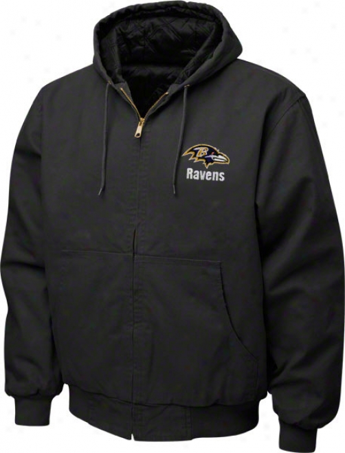 Baltimore Ravens Jacket: Black Reebok Cumberland Jacket