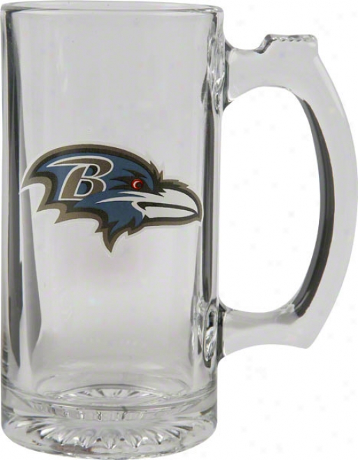 Baltimore Ravens Logo Glass Tankard
