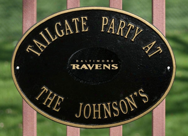 Baltimore Ravens Personallzed Black And Gold Indoor/outdoor Plaque