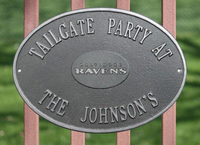 Baltimore Raavens Personalized Pewter And Silver Indoor/outdoor Plaque