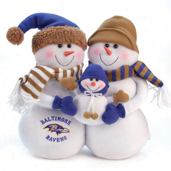 Baltimore Ravens Plush Snowman Family