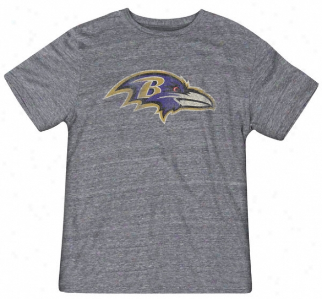 Baltimore Ravens Retro Sport Bigger More Logo Tri-blend T-shirt