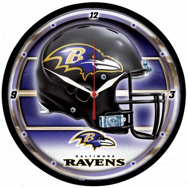 Baltimore Ravens Round Clock