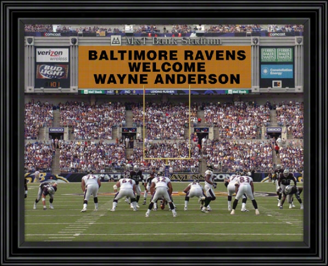 Baltimore Ravens Scorebaord Memories Customized 11x14 Black Framed Photograph