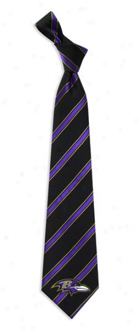 Baltimore Ravens Striped Woven Poly Tie