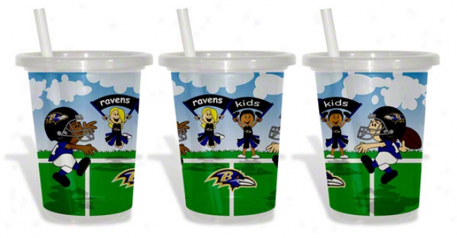 Baltimore Ravens To-go Sippy Cup 3-pack