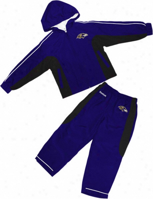 Baltimore Ravens Toddler Full-zip Hooded Jacket And Pant Set