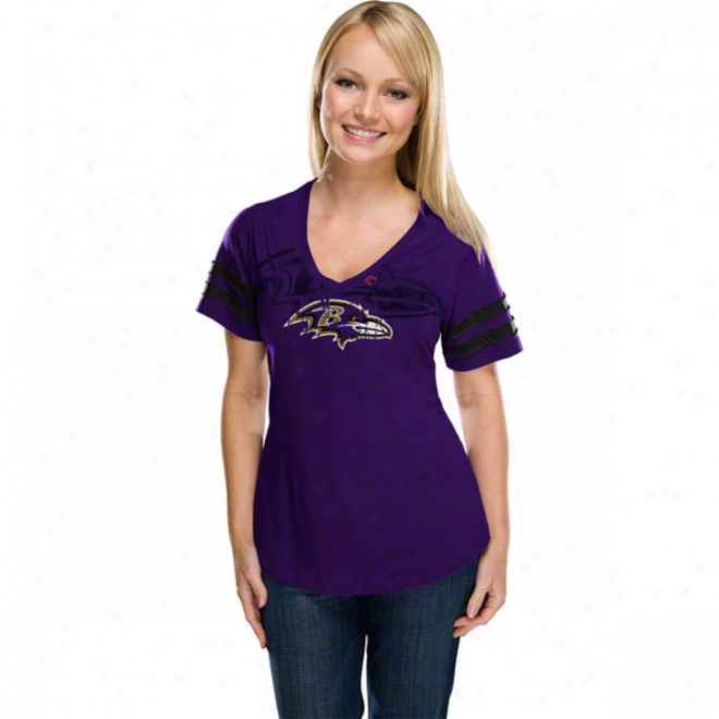 Baltimore Ravens Women's Dream Purple Narrow Sleeve Too