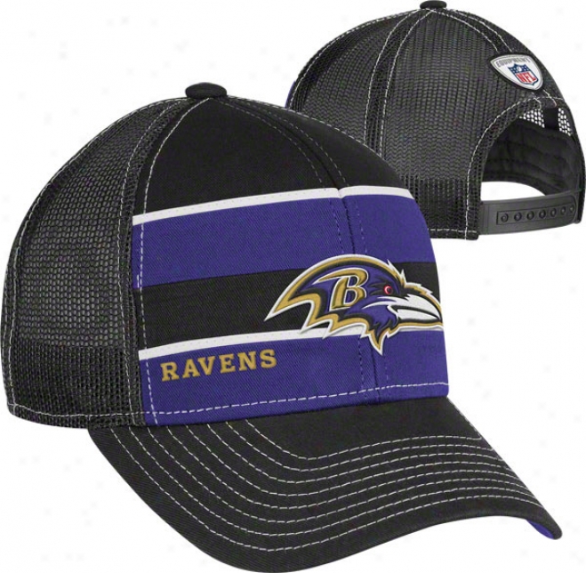 Baltimore Ravens oWmen's Hat: 2011 Player Hook Trucker Adjustable Hat