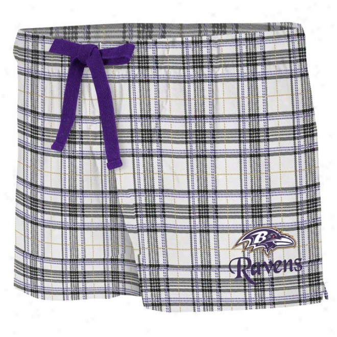 Baltimore Ravens Women's Monday Night Ii White Shorts