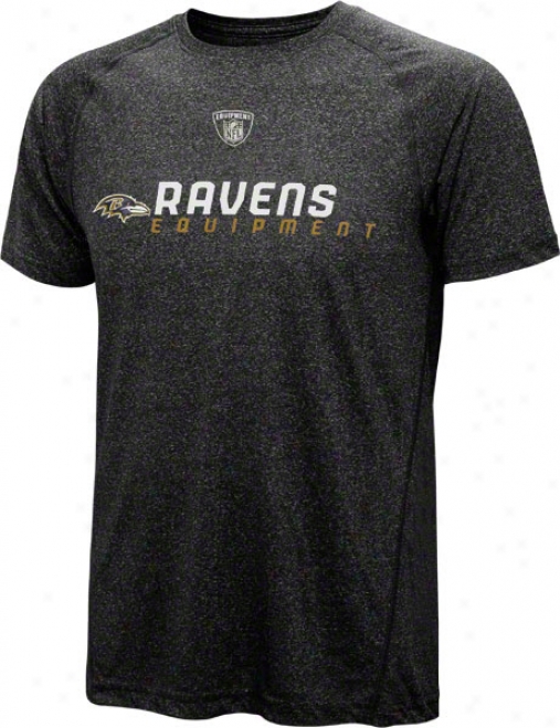 Baltimore Ravens Youth Heathered Black Speedwick Performance T-shirt