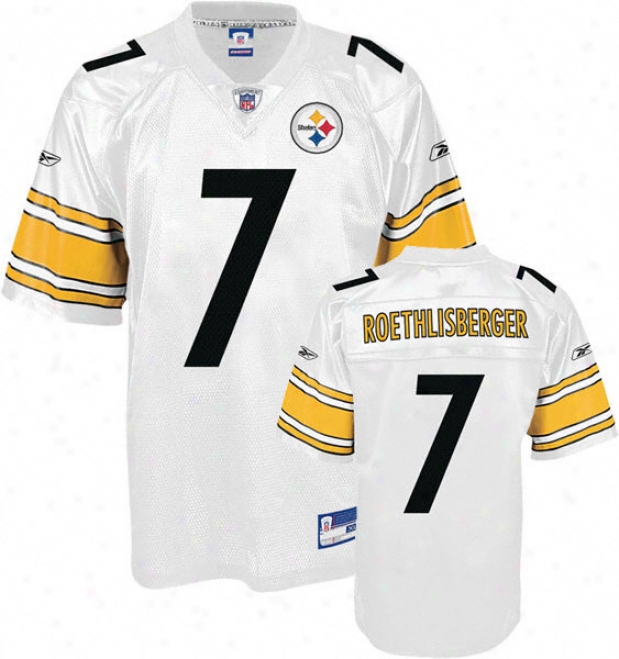 Ben Roethlisberger Jersey: Reebok White Replica #7 Pittsburgh Steelers Jersey