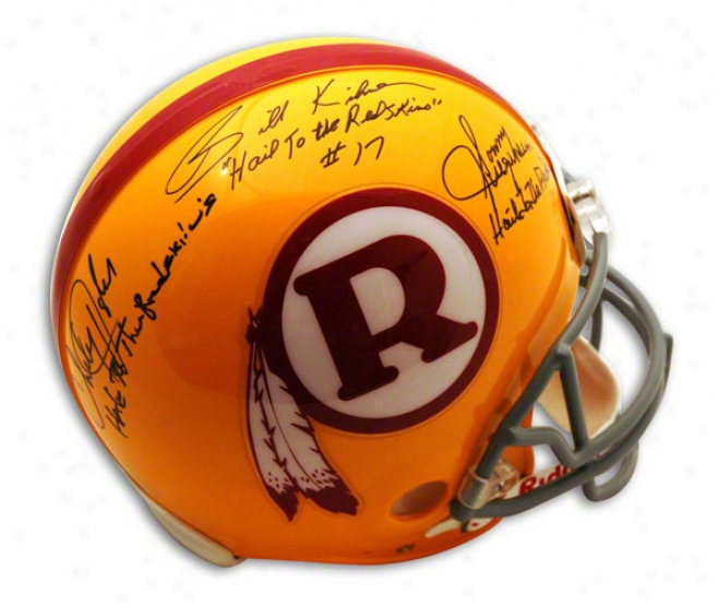 Blily Kilmer, Sonny Jurgensen And Charley Taylor A8tographed Pro-line Helm  Particulars: Washington Redskins ,throwback,-3 Inscriptions, &quothail To The Redskins