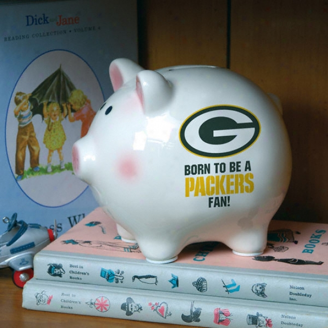 Born To Be Green Bay Packers Fan Piggy Bank