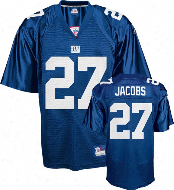 Brandon Jacobs Youth Jersey: Reebok Blue Replica #27 New Yor kGiants Jersey