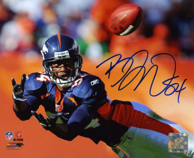 Brandon Lloyd Autographed 8x10 Photograph  Details: Denver Broncos, Horizontal